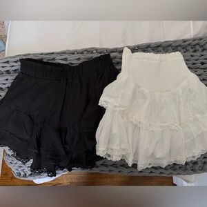 Bundle of 2 High-Quality Skorts (Black & White Lace) – EUC